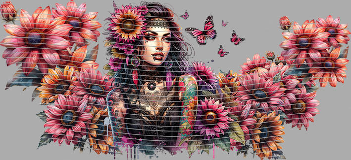 16oz Sunflower Girl-SU-285